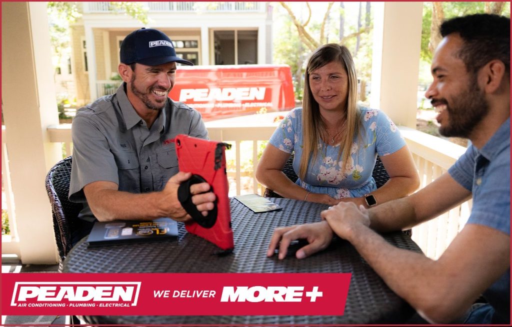 An HVAC tech discussing Areoeal