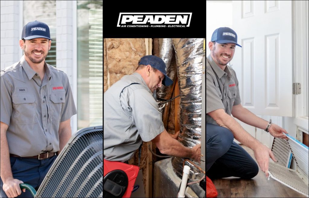 A tri-panel of photos of air quality strategies.