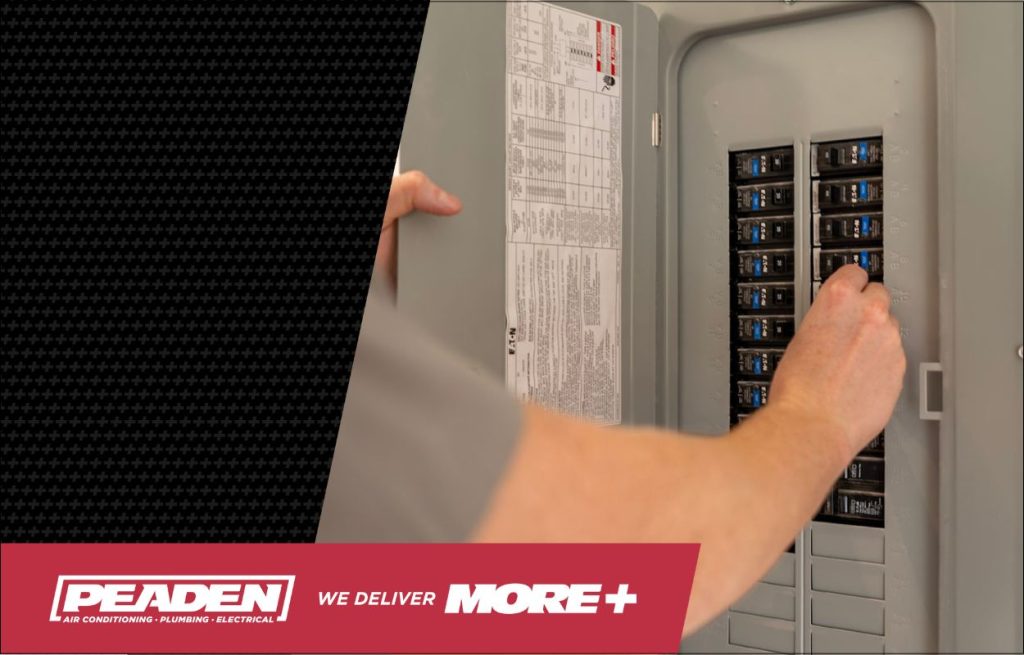 A new breaker box being installed.