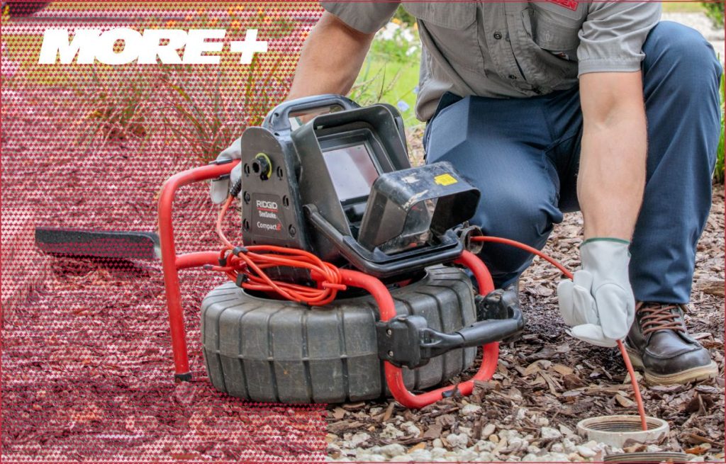 A Peaden plumber using a drain camera.