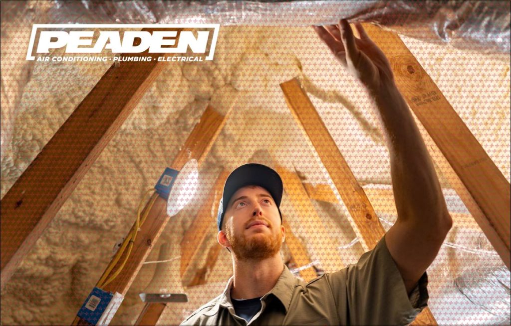 Checking for leaking duct work.