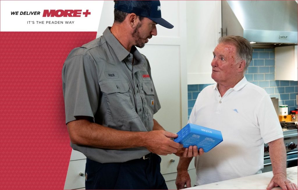 A Peaden Electrician explaining smart thermostats.