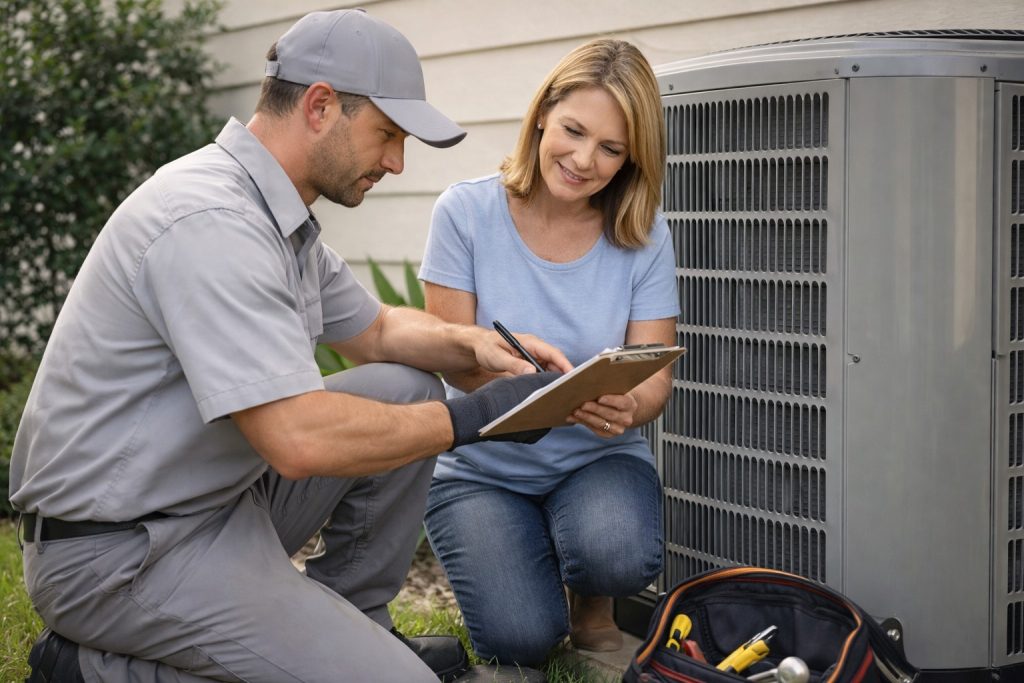 homeowner dealing with poor AC performance and humidity