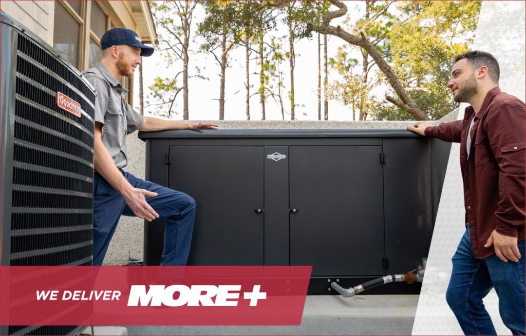 A Peaden Electrician discussing a generator