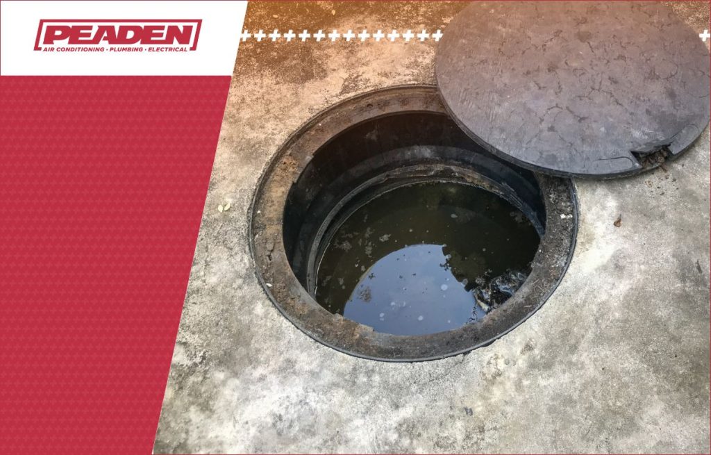 A clogged storm drain.