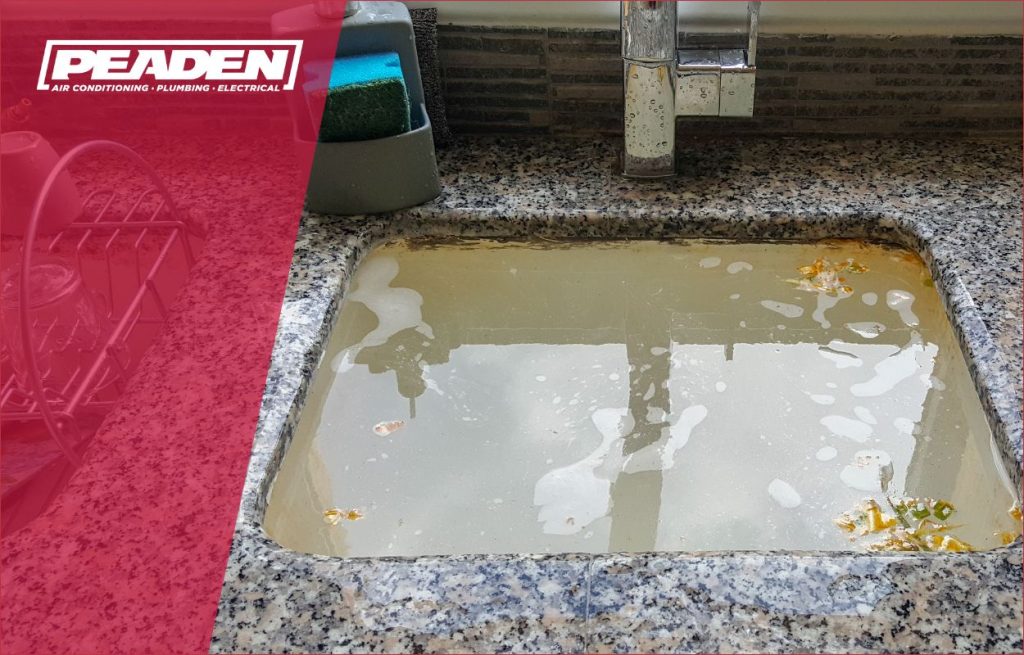 A clogged drain in a Panama City kitchen