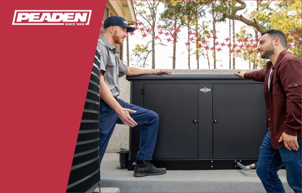A Peaden Electrician discussing a generator