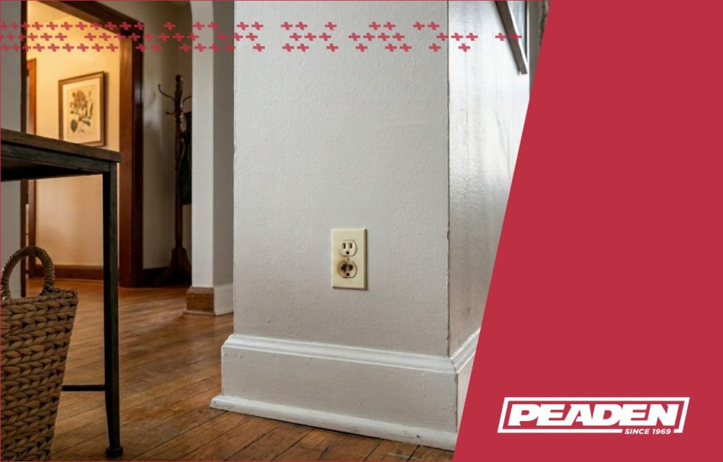A faulty outlet in a residential home.