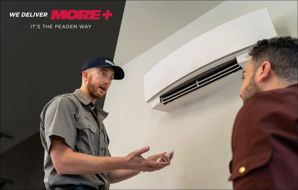 A Peaden HVAC tech discussing AC sizing.