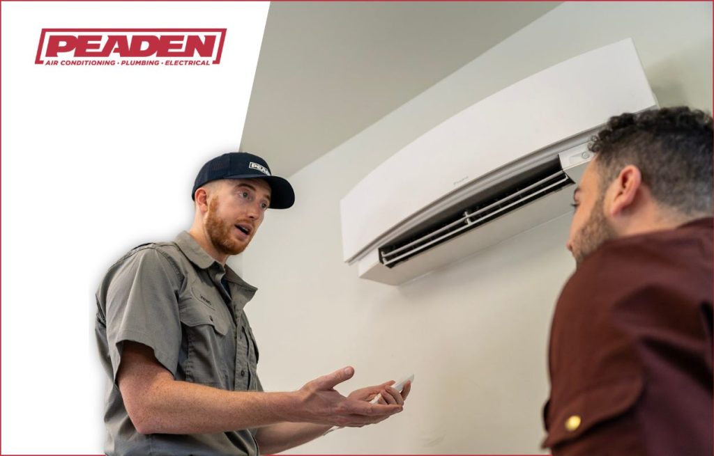 A Peaden HVAC tech explaining AC humidity issues.