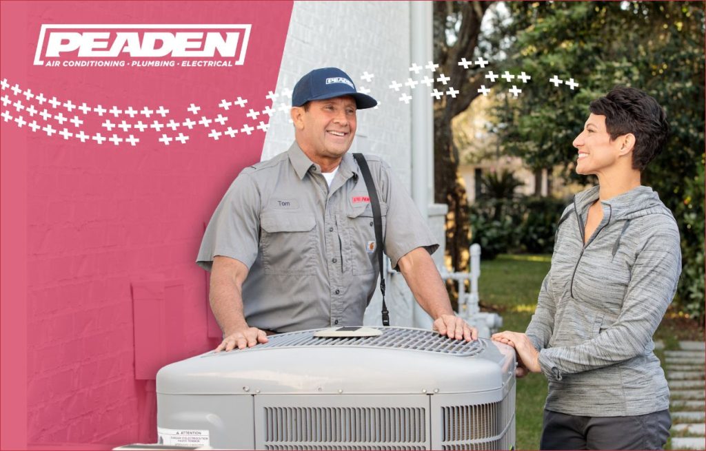 A Peaden HVAC tech discussing AC sizing.