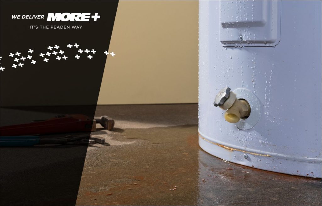 A water heater that is leaking due to summer stress.