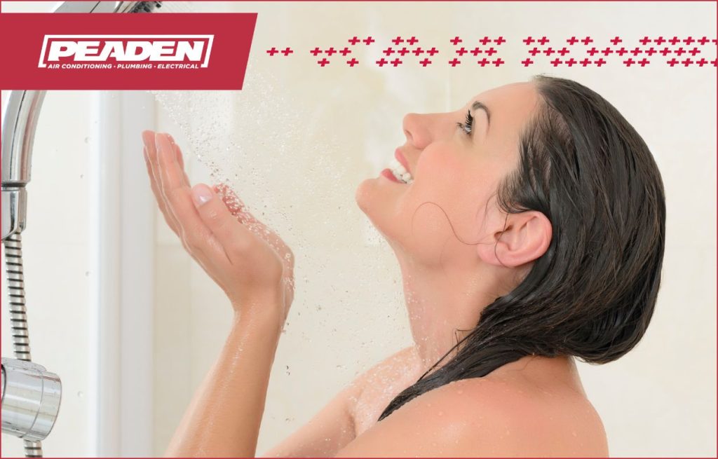A women taking a shower