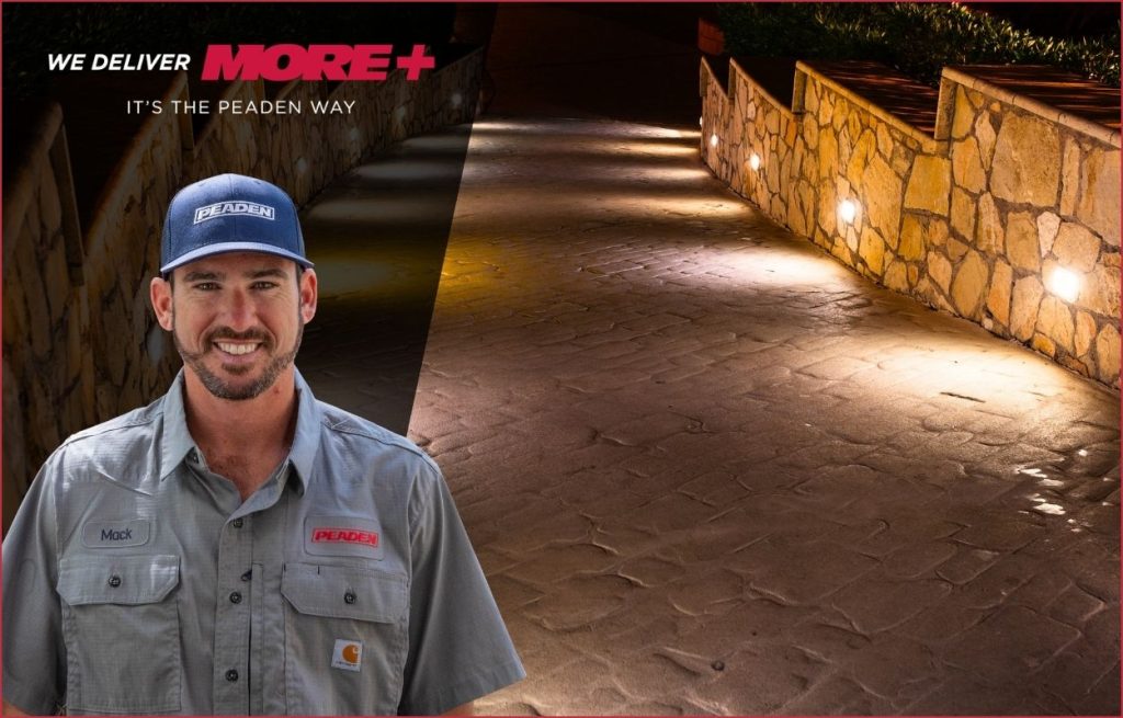 Driveway lights installed by Peaden.