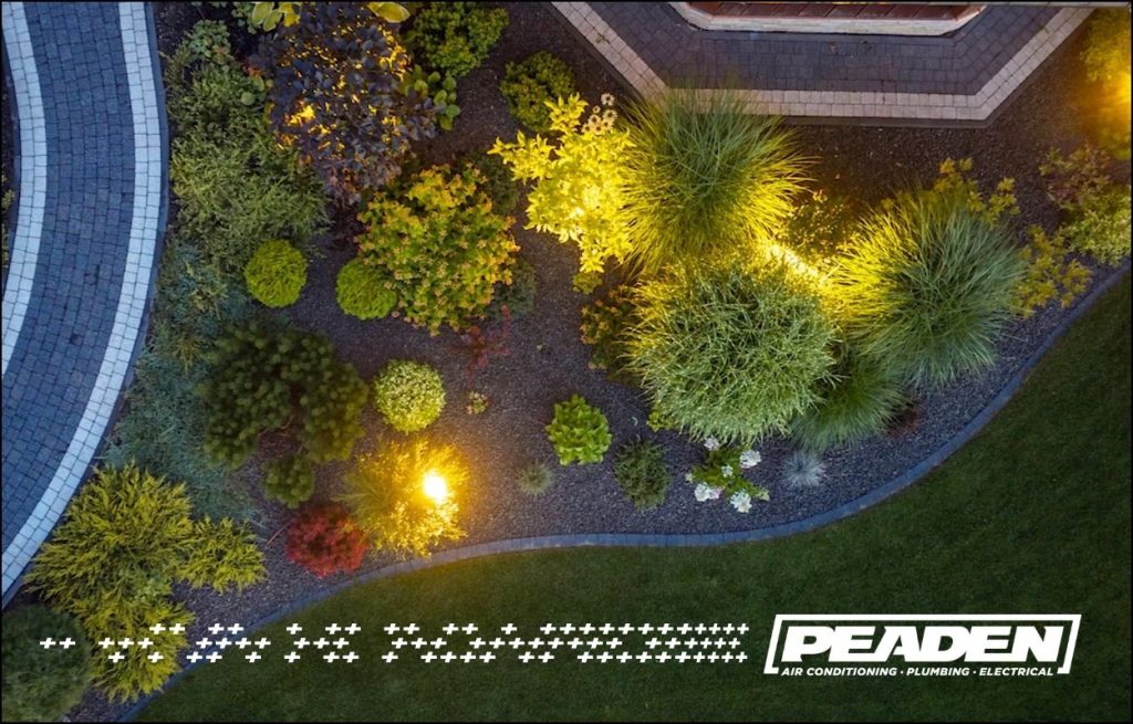 Peaden installed outdoor lighting